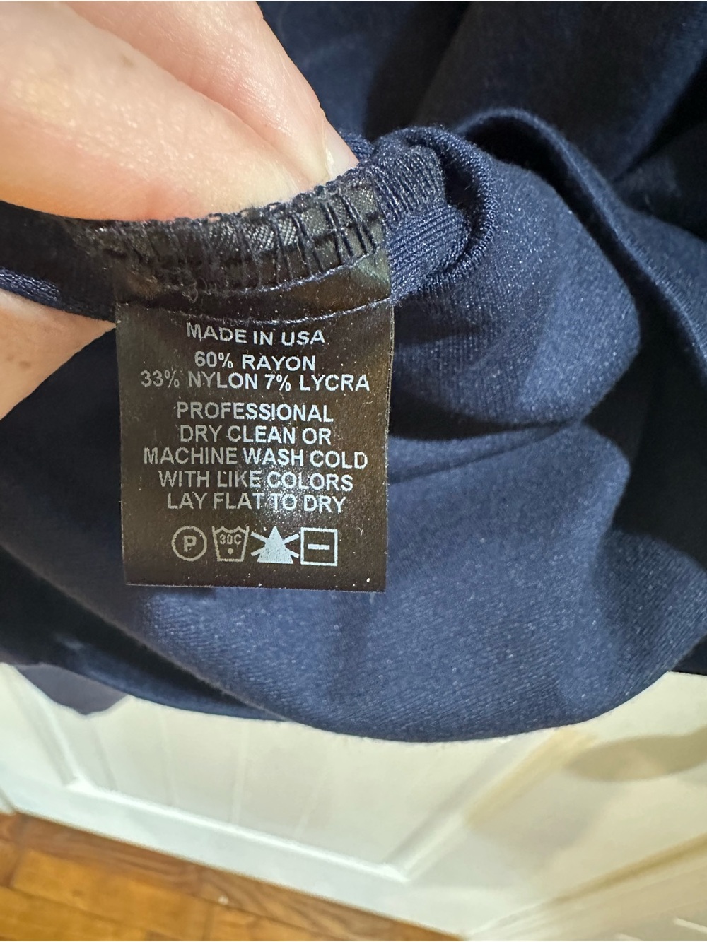 Kal Rieman Women’s XL Navy Funnel Neck Poncho Tunic Top Oversized Minimalist - Picture 6 of 6